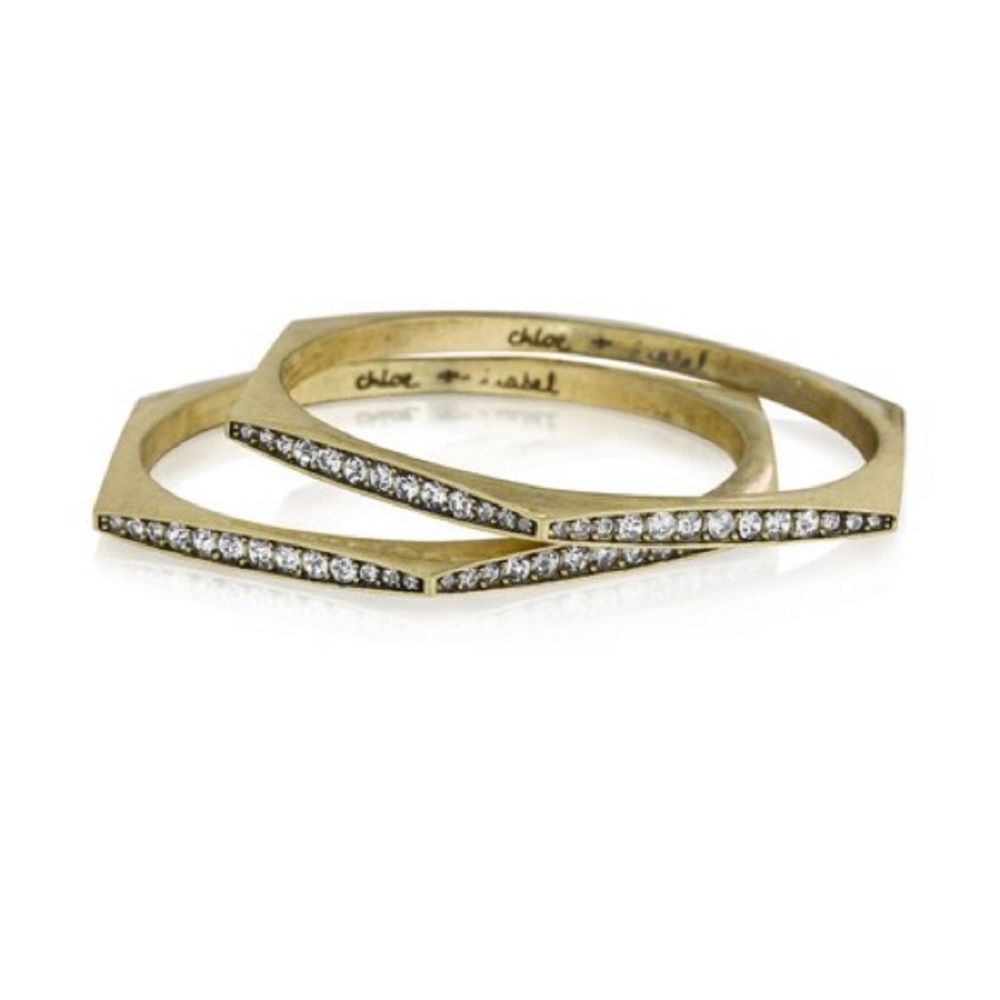 Chloe + Isabel Medina Hexagon Bangles